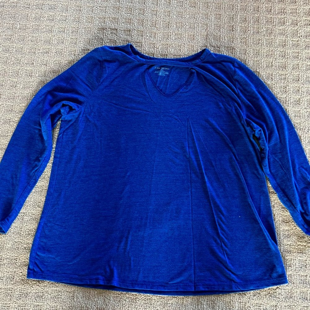 Lane Bryant Women's Long Sleeve V-Neck Shirt - 18 / 20